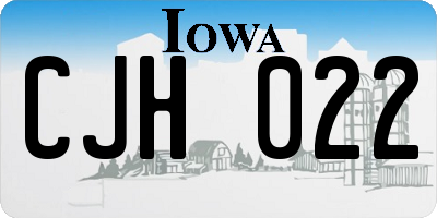 IA license plate CJH022