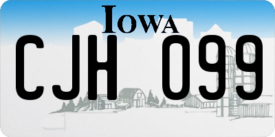 IA license plate CJH099
