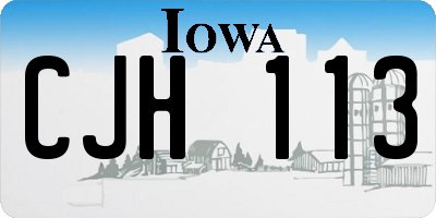 IA license plate CJH113