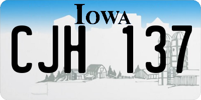 IA license plate CJH137