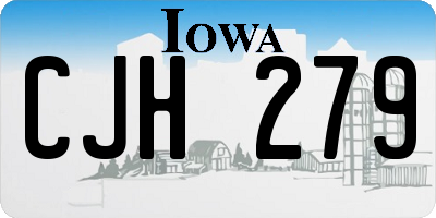 IA license plate CJH279
