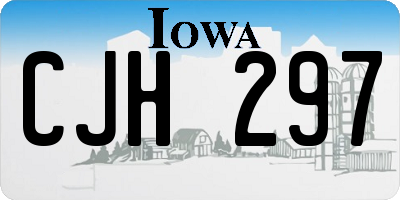 IA license plate CJH297