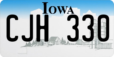 IA license plate CJH330