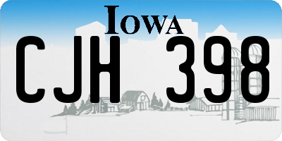 IA license plate CJH398