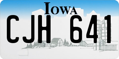IA license plate CJH641