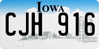 IA license plate CJH916