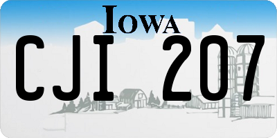 IA license plate CJI207