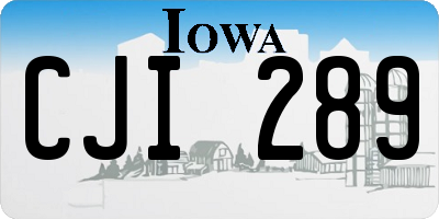 IA license plate CJI289