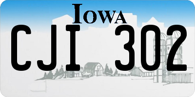 IA license plate CJI302