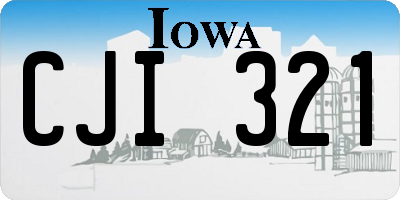 IA license plate CJI321