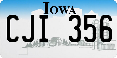 IA license plate CJI356