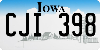 IA license plate CJI398