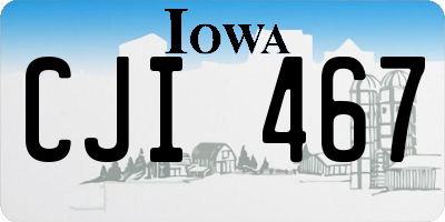 IA license plate CJI467