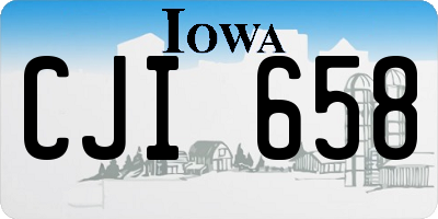 IA license plate CJI658