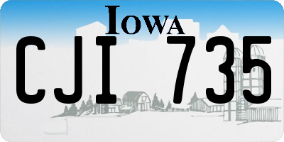 IA license plate CJI735