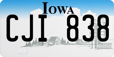 IA license plate CJI838