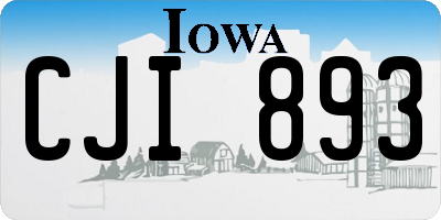 IA license plate CJI893