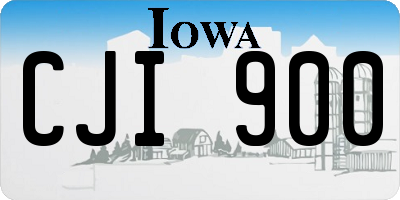 IA license plate CJI900
