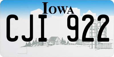 IA license plate CJI922
