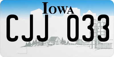 IA license plate CJJ033