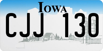 IA license plate CJJ130
