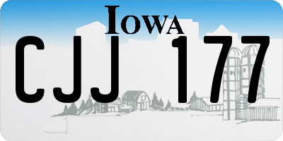 IA license plate CJJ177