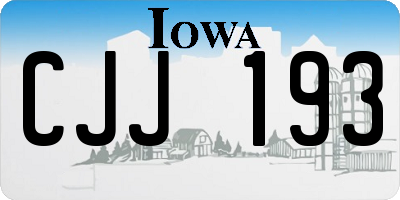 IA license plate CJJ193