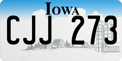 IA license plate CJJ273