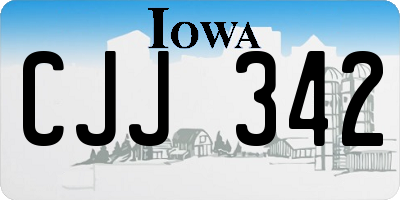 IA license plate CJJ342
