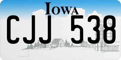 IA license plate CJJ538