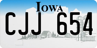 IA license plate CJJ654