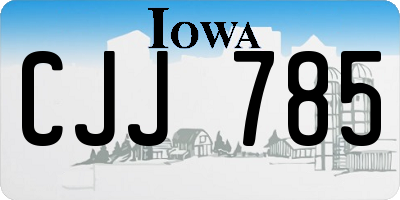 IA license plate CJJ785