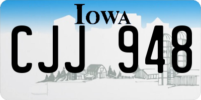 IA license plate CJJ948