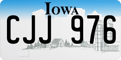 IA license plate CJJ976