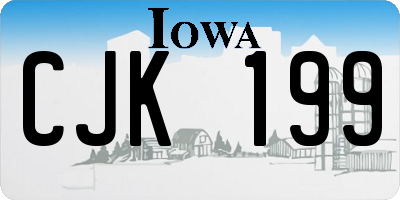 IA license plate CJK199