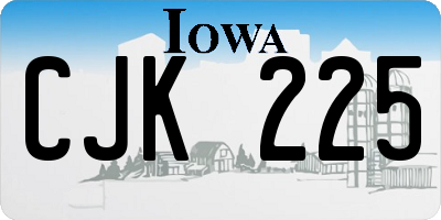 IA license plate CJK225