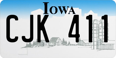 IA license plate CJK411