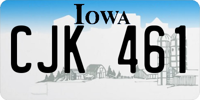 IA license plate CJK461