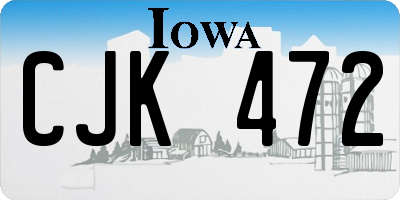 IA license plate CJK472
