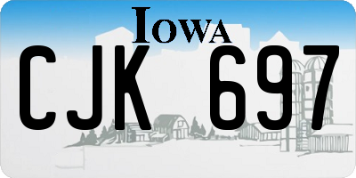 IA license plate CJK697