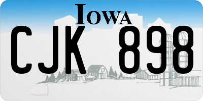 IA license plate CJK898