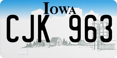 IA license plate CJK963