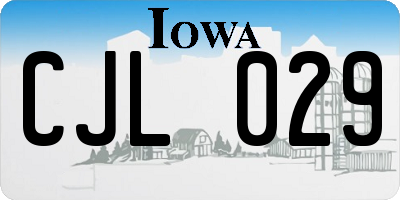 IA license plate CJL029