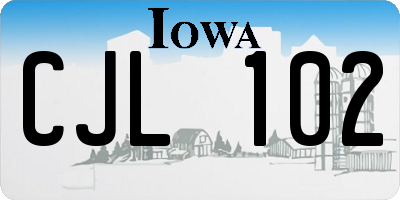 IA license plate CJL102