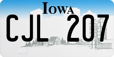 IA license plate CJL207