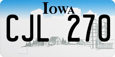 IA license plate CJL270