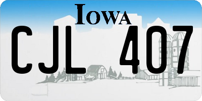 IA license plate CJL407