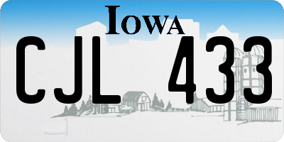 IA license plate CJL433