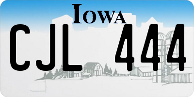 IA license plate CJL444