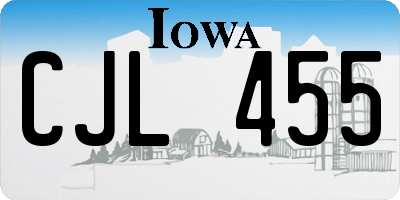 IA license plate CJL455